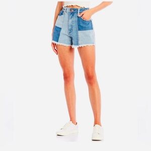 Wrangler & Billabong denim Two-Tone Jean Shorts.